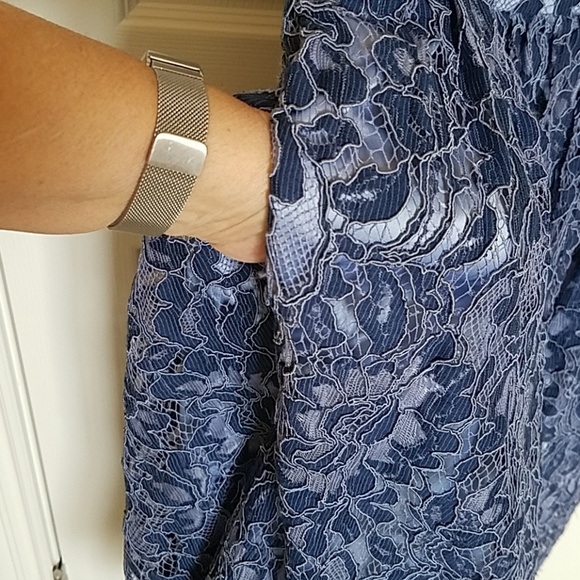 Eliza J Blue Lace Overlay Dress - Picture 3 of 7